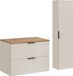 Wotan meuble de salle de bain de 80 cm avec une armoire haute et un plateau en chêne
