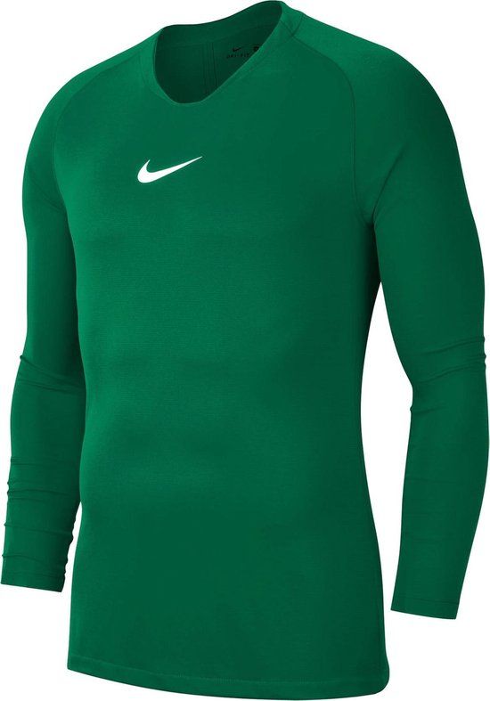 Nike Park Dry First Layer Longsleeve Thermoshirt - Men - Green/White - Size M