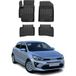 Omac Tapis de sol en caoutchouc compatible avec Kia Rio Hb 2017-2023 Noir Premium