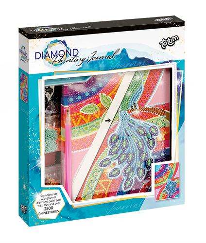 Totum Diamond Paint Notebook Peacock Large - 079762 - 6+ Years