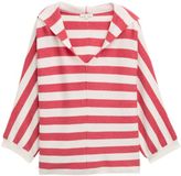 Tom Tailor - Gebreide trui met capuchon - Maat S - red melange block stripe