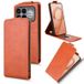 Xiaomi Étui à rabat vertical Redmi K90 Pro Max/Poco F8 Ultra avec support - Marron