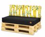 Blomster Coussin de palette 120x80 cm noir à rayures citron lot de 3 pièces