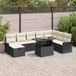 Maison Exclusive - Ensemble de jardin 9 pièces, ensemble de salon en polyrotin noir