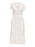 ONLY ONLMARIANNE LIFE S/S MIDI DRESS WVN - Dames - Maxi jurken - L - Viscose - Gebloemd - Cloud Dancer