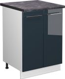 Vicco Keukenkast Fame-Line 60 cm WB Antraciet Donkerblauw hoogglans