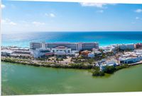 Merkloos / Sans marque PVC Schuimplaat - Lange Boulevard van Laguna Del Condado in San Juan, Puerto Rico - 120x80 cm