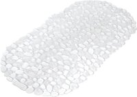 Anti-slip badmat transparant ovaal 36 x 69 cm - Pebbles patroon - Schimmelbestendig