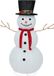 Feeric Lights & Christmas Kerstverlichting figuur - sneeuwpop - 120 cm - 100 led lampjes