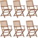 vidaXL Klapstoelen 6 stuks massief acaciahout