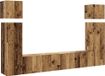 Maison Exclusive - Ensemble de meuble TV composé de 8 pièces, pour montage mural, avec un aspect bois vieilli, fabriqué en panneau de fibres de bois