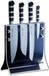 DICK 5 stks. Set de couteaux professionnelle | Couteau de cuisine Couteau Santoku Couteau à pain Couteau d'office incl. Bloc à couteaux | Acier inoxydable