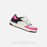 GEOX WASHIBA TIENERS Sneakers - WIT/FUCHSIA - Maat 24