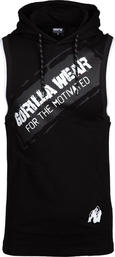 Gorilla Wear Loretto Hooded Tank Top - Zwart - 4XL
