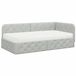 vidaXL Hoek Bed Frame Lichtgrijs Fluweel 90 x 200 cm