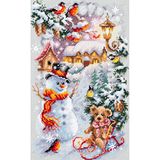 Magic Needle 250-735 ZW wintervakantie kruissteekset met telpatroon Zweigart Edition, katoen, meerkleurig, 17x27cm