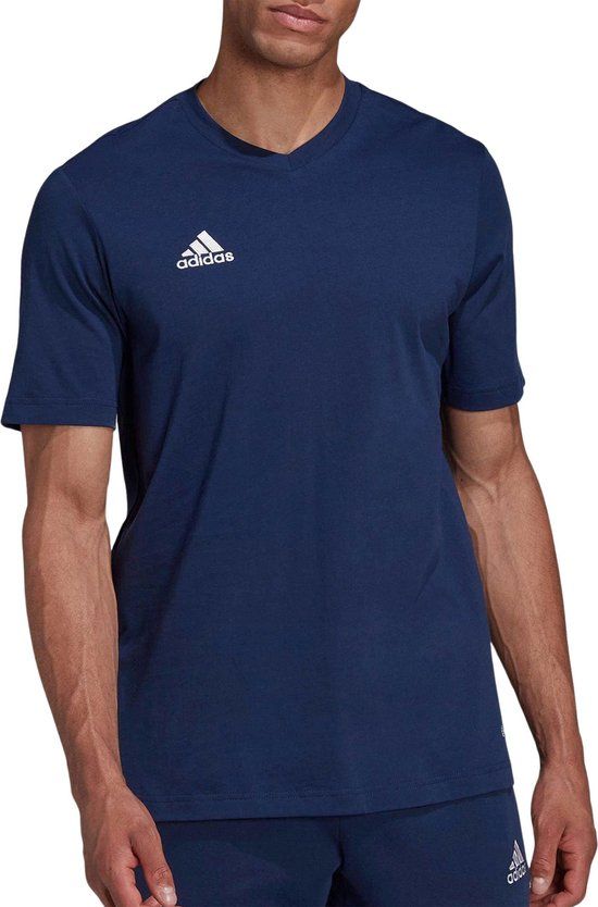 Adidas Entrada 22 SS Shirt Heren - Maat M - Donkerblauw