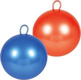 Gebro Otto Simon B.V. 2x stuks skippyballen voor kinderen blauw en oranje 60 cm