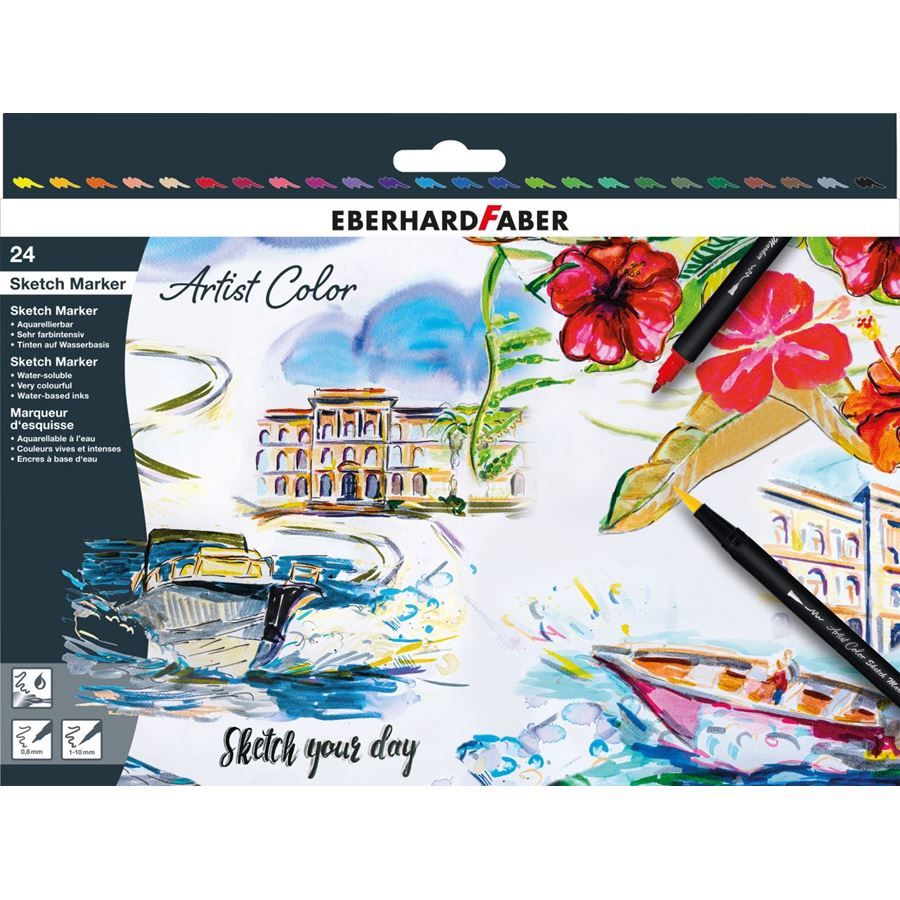 Eberhard Faber 558224 - 24 Assorted Colour Markers