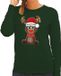Bellatio Decorations Foute Kersttrui / sweater voor dames - Merry Christmas - grijs - kerst rendier XL