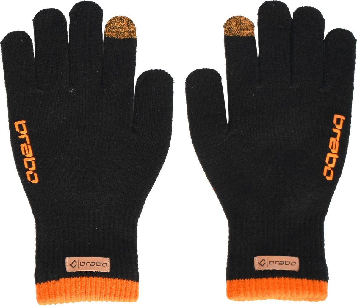 Brabo BC7013 Wintergloves Swipe Bk/Or (per 10) - Black/Orange - Junior