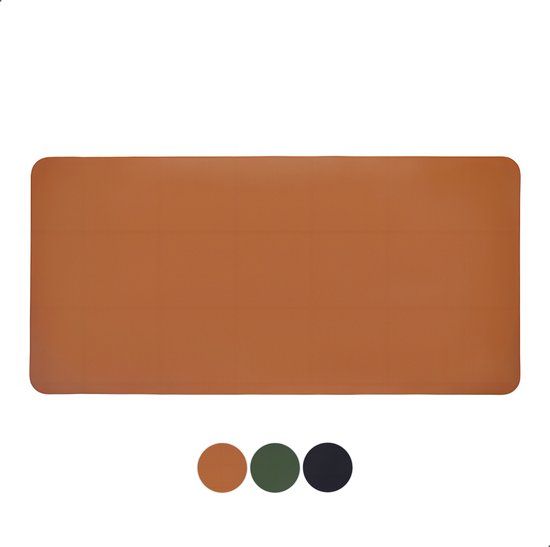 AKSA Home® XXL Mouse Pad - Desk Mat with Anti-Slip - Office Desk Pad - 40 x 80 cm - Brown