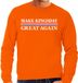 Bellatio Decorations Koningsdag verkleed sweater heren - make kingsday great again - oranje XXL