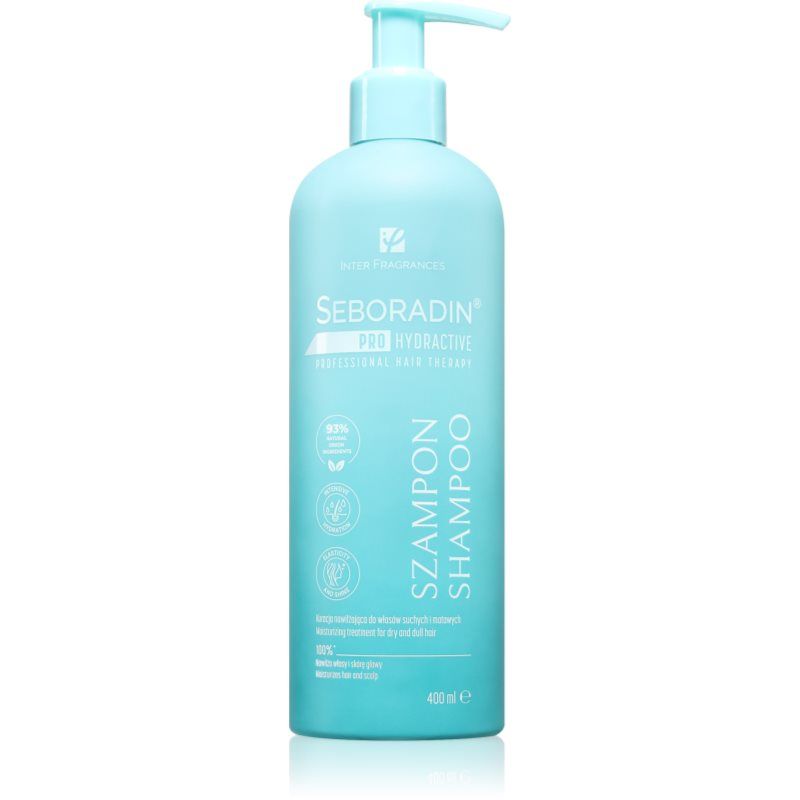 Seboradin PRO HYDRACTIVE Hydraterende shampoo voor droog en gedehydrateerd haar, natuurlijke gladheid en glans, Pro Hydractive 400 ml