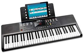 RockJam RJ361 61 Key Keyboard Piano met bladmuziekstandaard Piano Note Sticker Voeding en gewoon pianotoepassing