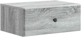 vidaXL Muurbevestigde Nachttafel Grijs sonoma 49 x 34,5 x 20 cm