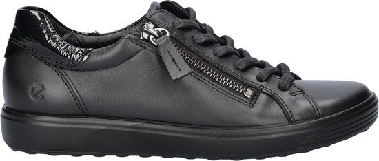 Ecco Soft 7 dames sneaker - Zwart zwart - Maat 40