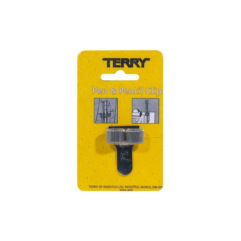 Terry clip tbv 2 pennen/potlood zilverkleurig