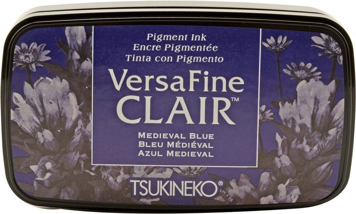 Tsukineko VF-CLA-652 Versafine Clair - Stempelkussen donker blauw - medieval blue - pigment inkt