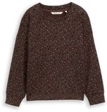 TOM TAILOR DENIM Sweatshirt chocoladebruin / zwart / wit