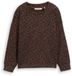TOM TAILOR DENIM Sweatshirt chocoladebruin / zwart / wit