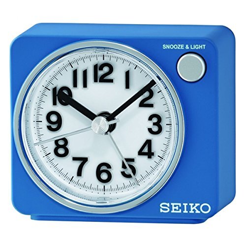 Seiko Wekker blauw kunststof slepende seconde QHE100L