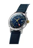 Timex Marlin Quartz GMT Analoog Horloge Blauw en Zilverkleurig Kast Gemaakt van 100% Roestvrij Staal en een Armband van 100% Leer 40 TW2Y47900AJ