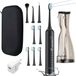 HAIDU 3 in 1 Elektrische Tandenborstel met Waterflosser – 4 Verschillende Opzetstukken – Inclusief Oplader – 5 Opzetborstels – 180ml Waterreservoir – Reisetui – Zwart – Premium Plus Bundel