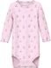 NAME IT NBFFICHERRY LS BODY - Baby - Bodies - Vrouwen - Cradle Pink - Gebloemd - 95% Biologisch katoen, 5% Elastaan - Maat 80