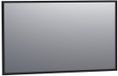 Brauer Onyx Spiegel - 120 cm - Rechthoekig - Zwart Geborsteld Frame