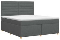 vidaXL Boxspringbed met matras, donkergrijs, 160 x 200 cm, stof