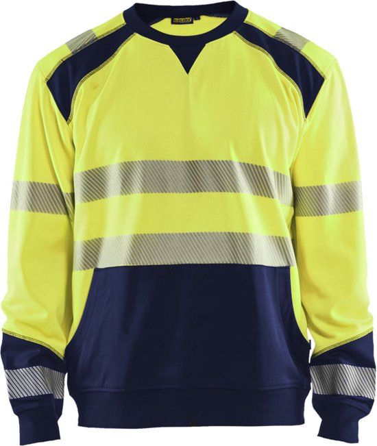 Blåkläder Sweatshirt High Vis 3541-2528 - High Vis Geel/Marineblauw - XL