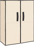 vidaXL Schoenenkast 60x28x90 cm stof crèmekleurig