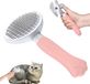 Zivacate Kattenborstel Hondenborstel [Ergonomisch Handvat & Reiniging met één Klik] Verzorgingsgereedschap voor Kortharige & Langharige Honden/Katten/Konijnen, Ontwolborstel(roze)