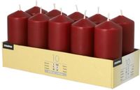 Papstar Stompkaarsen Ø 40 mm · 90 mm bordeaux 10 stuks
