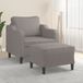 Maison Exclusive - Fauteuil met voetenbankje, taupe, 60 cm, gestoffeerd