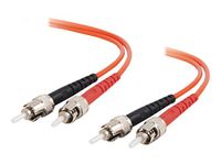 C2G 1m Fibre/Fiber Optic kabel voor Fast Ethernet, Fibre Channel, ATM en Gibabit Patch kabel LSZH ST/ST Duplex Multimode 62,5/125 MM