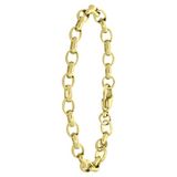 Lucardi Dames Plated armband Blanche - Staal - Armband - Cadeau - 20 cm - Goudkleurig