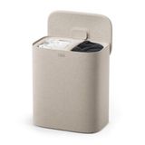 Tota2 Joseph Joseph Tota 2 Twin Panier à Linge 90L à 2 Compartiments Beige