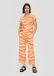 s.Oliver Culottes van linnenmix met ceintuur, oranje, maat 38